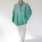 90s Raw Silk Boxy Blouse