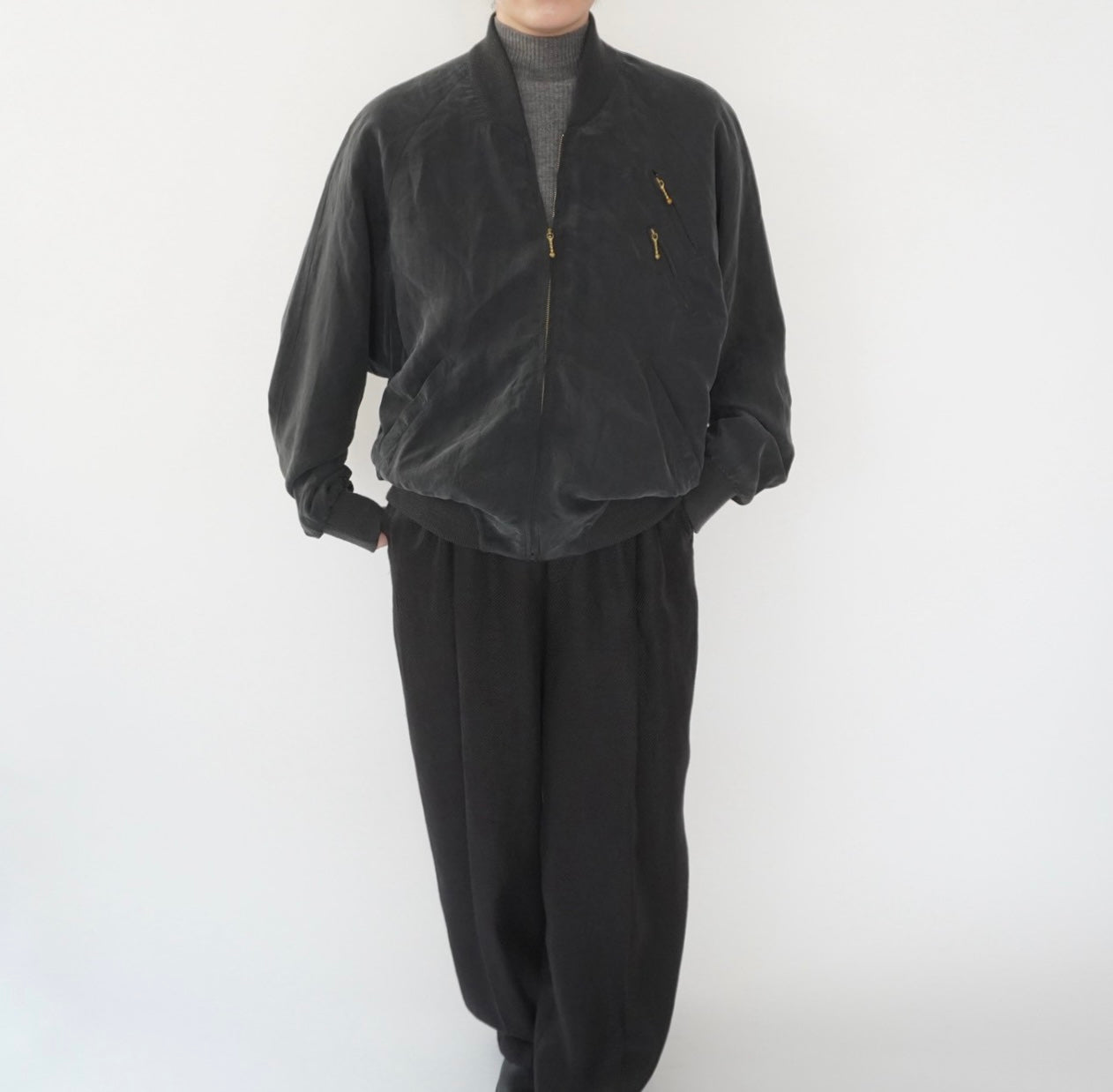 90s EURO Silk Design Light Jacket