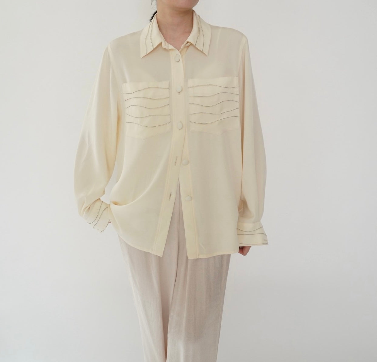 90s Design Sheer Shirt