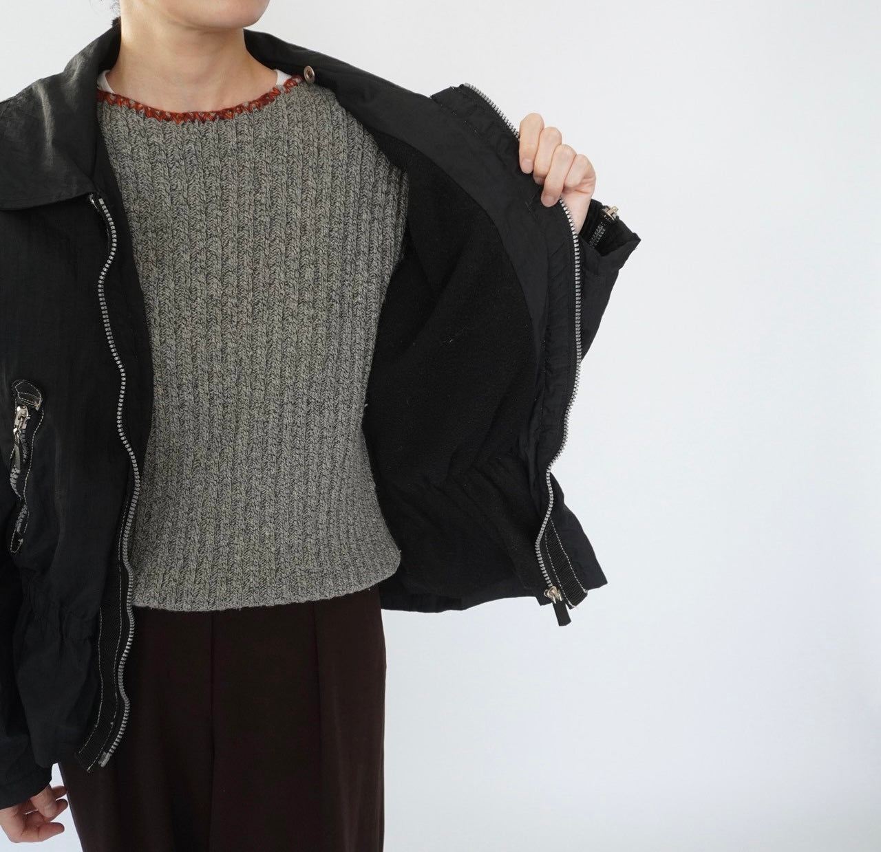 90s "Brandon Thomas" Black Design Jacket