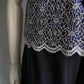 90s Lace Design Mesh  Shirt
