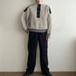 80s Black x White Knit Made in  Norway
