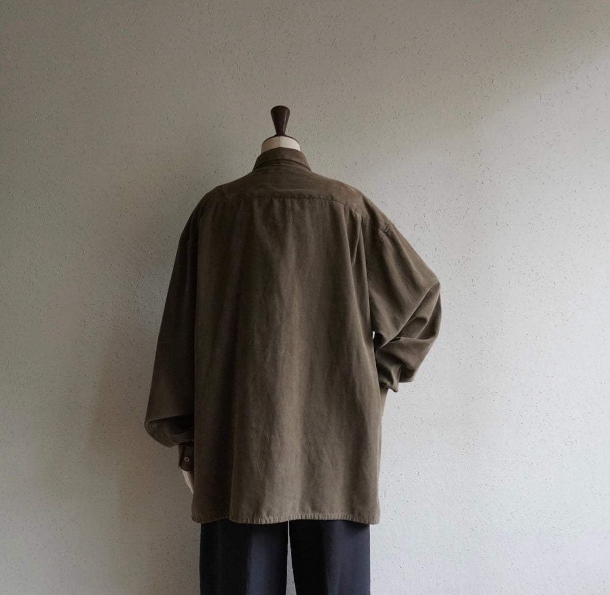 Khaki Faux Suede Shirt