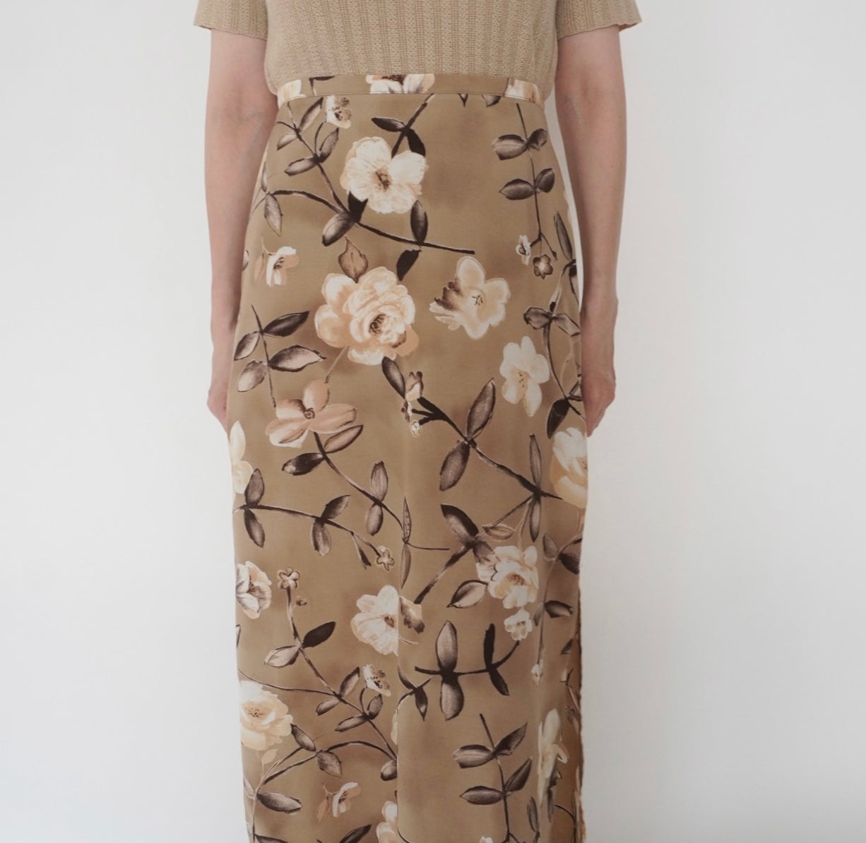90s Floral Print Skirt Made in USA