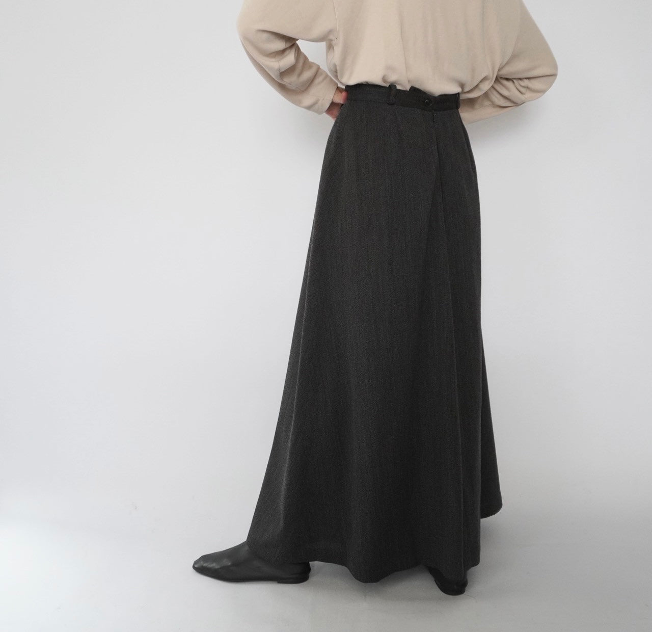 90s Wool Maxi Skirt
