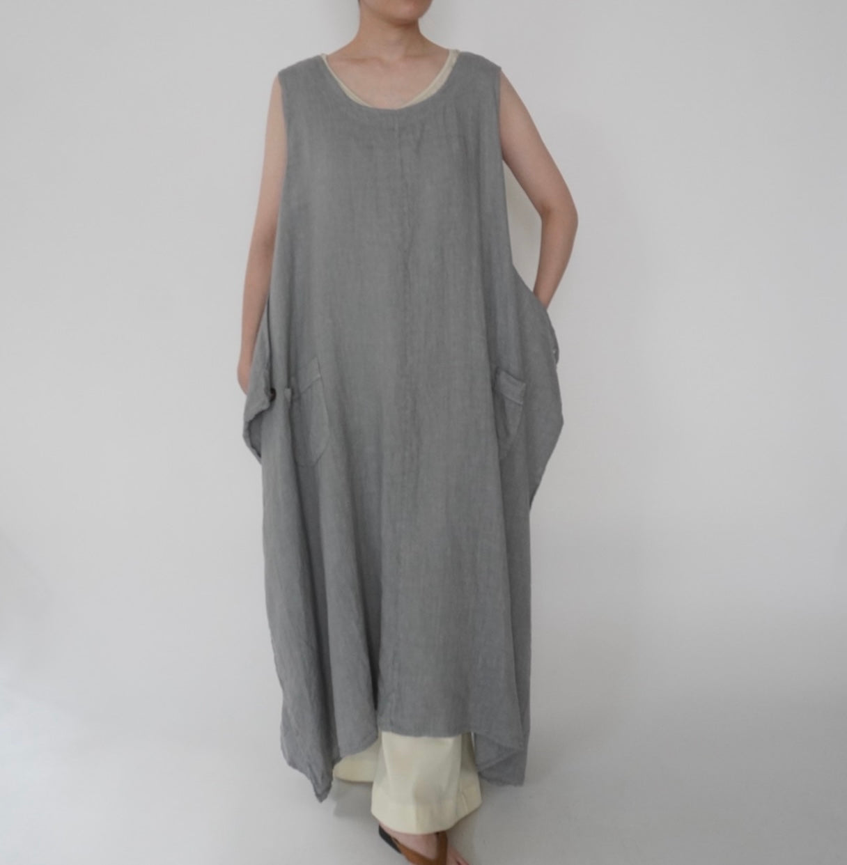 90s Linen  Maxi Dress Made in Italy