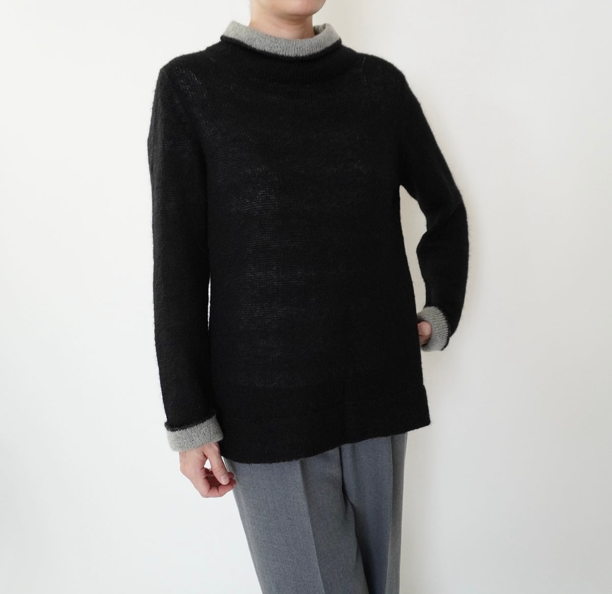 90s Black×Gray Knit