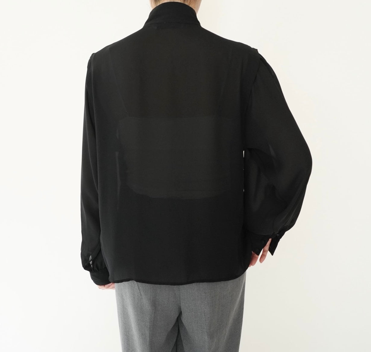 90s Pleated Design Blouse