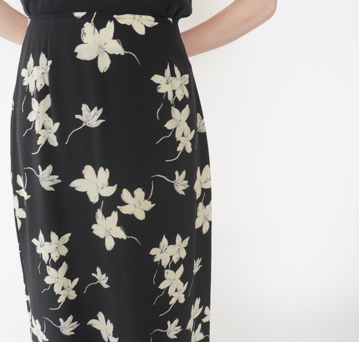 90s Flower Pattern Skirt Made in Canada