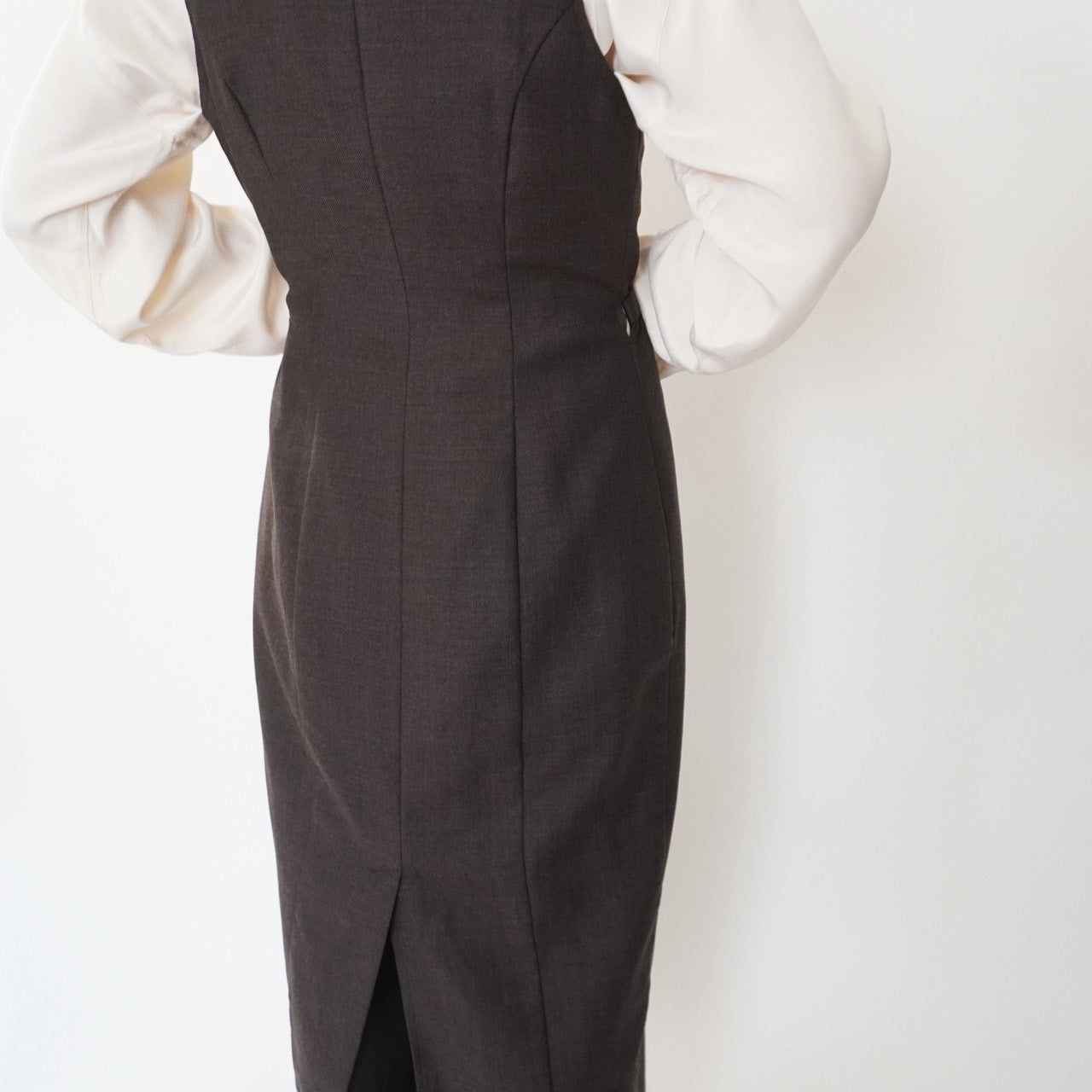 80s Sleeveless Wrap Dress