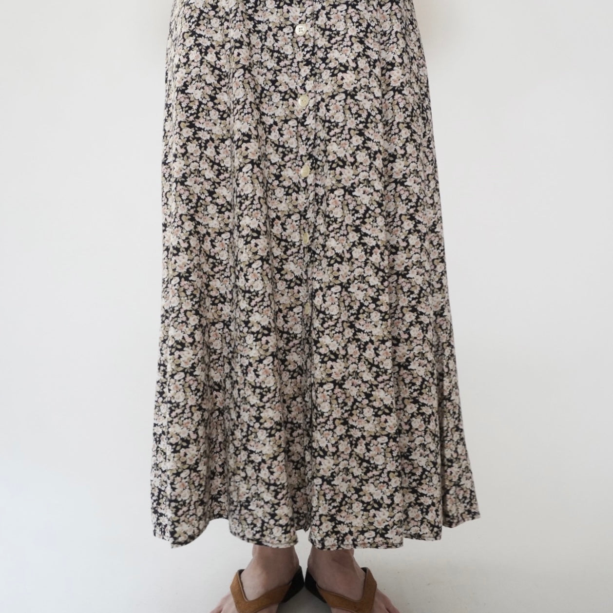 90s Floral Print Skirt Made in USA