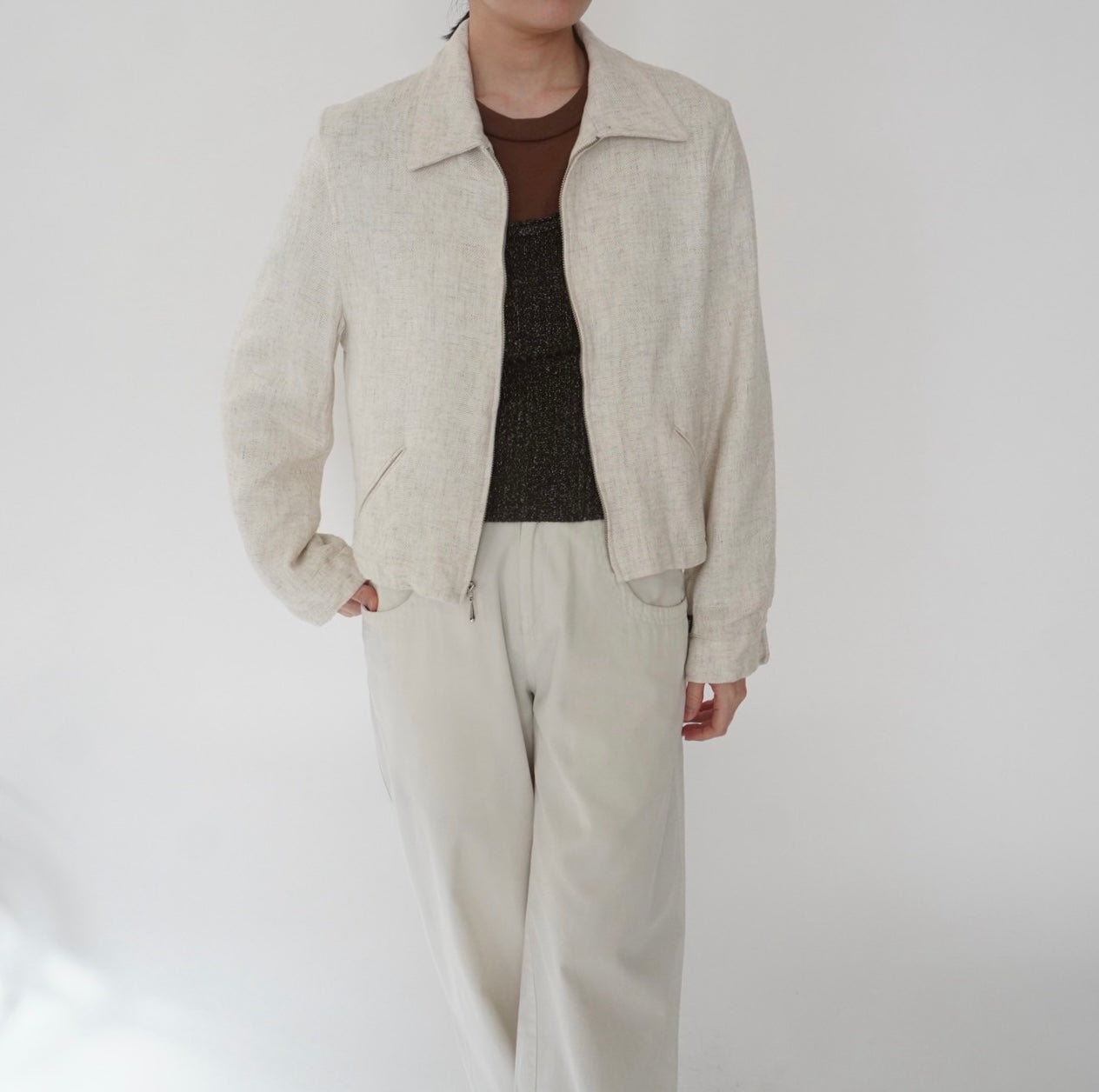 90s Ivory Jacket Made in USA