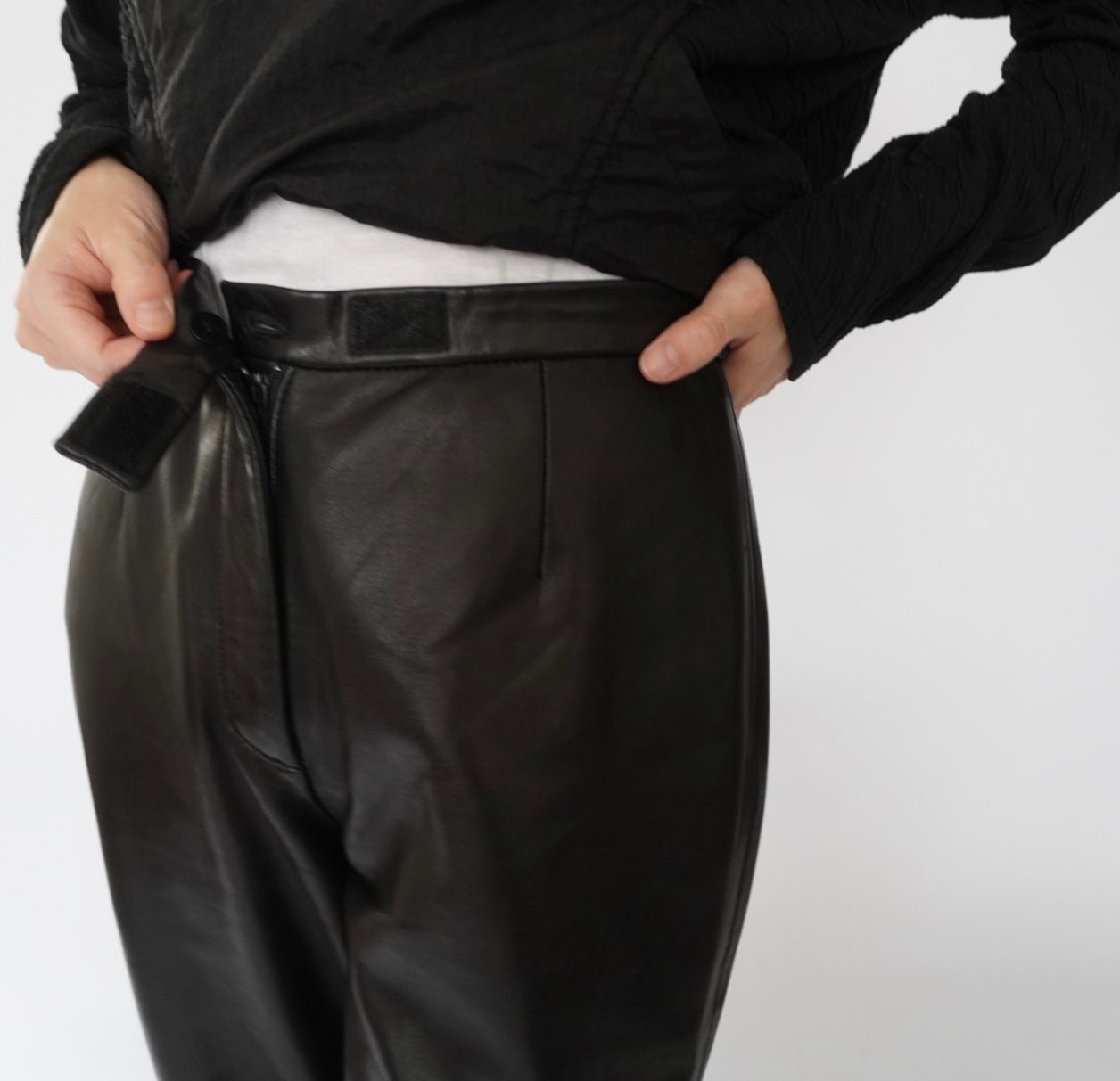 90s Black Leather Pants