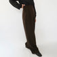 90s Wool Striped Wide Pants Made in USA Dead Stock