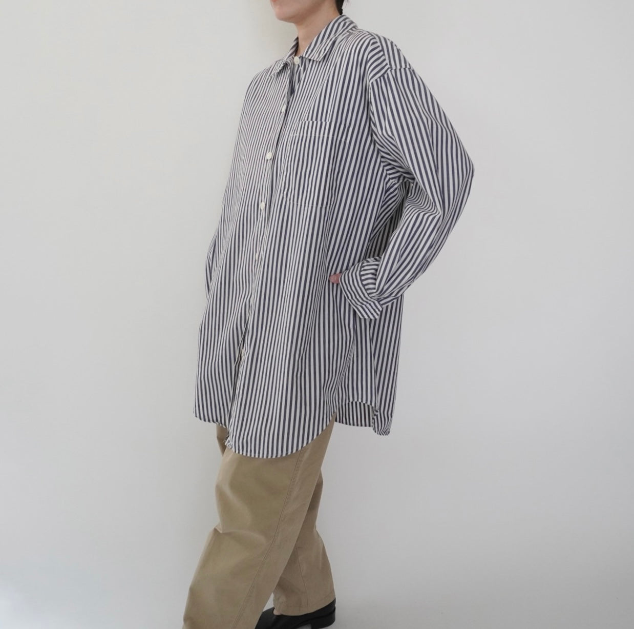 90s "GAP" Striped Long Cotton Shirt