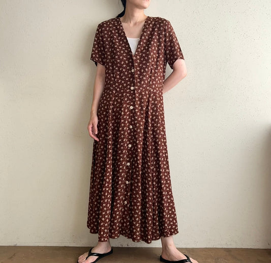 90s EURO Printed Dress