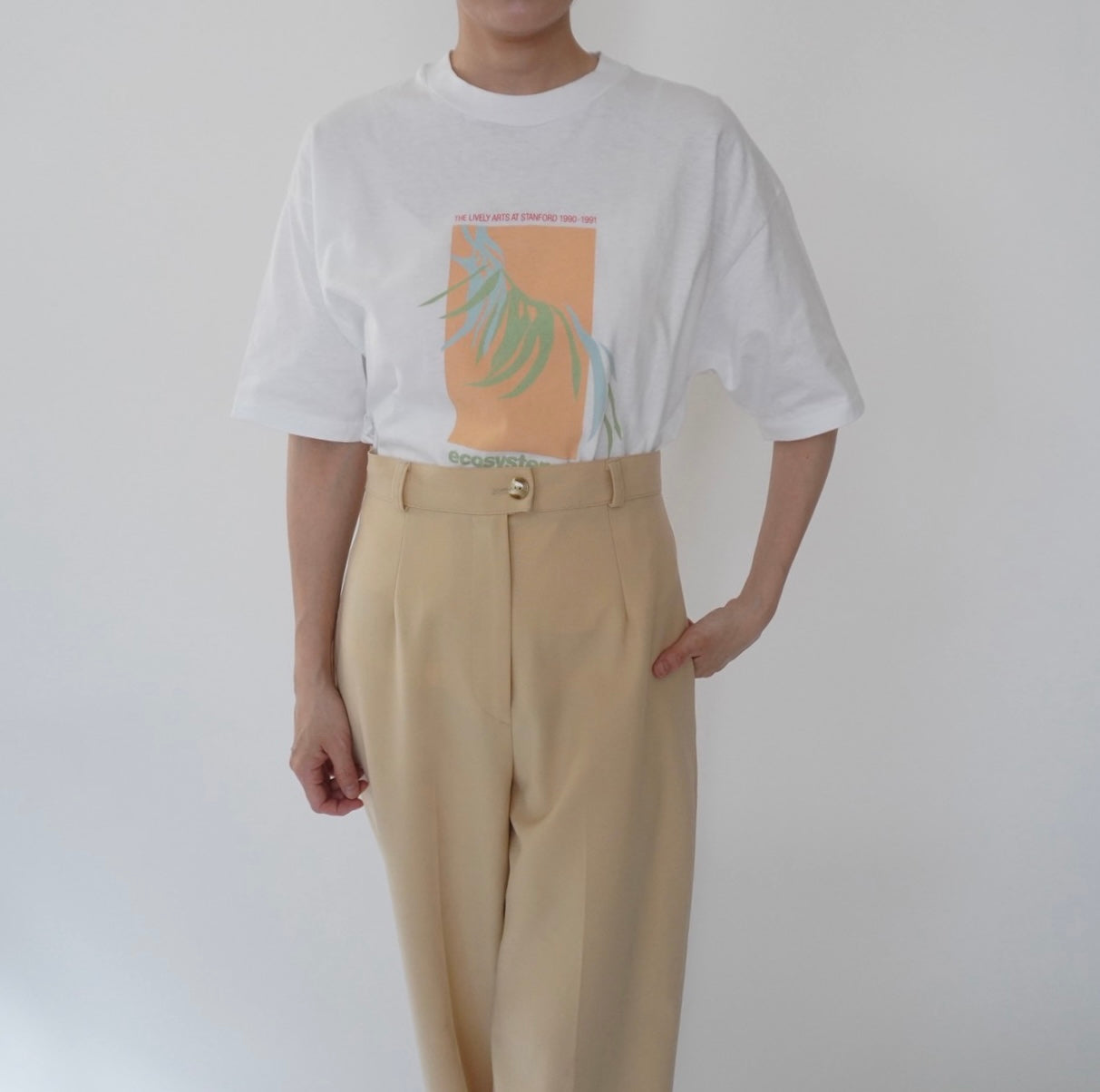 80s Printed Cut Off T-shirt Made in USA