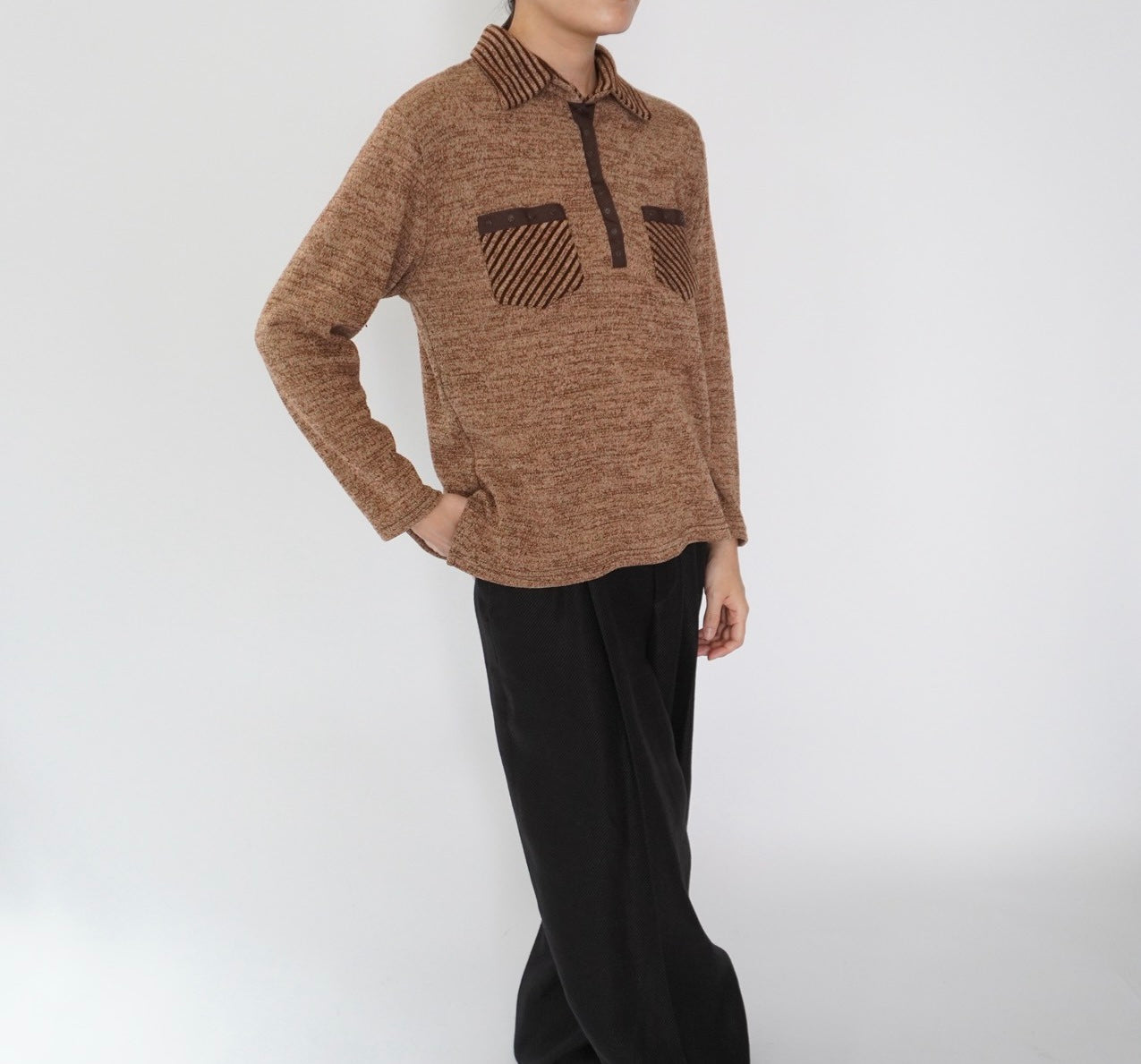 90s Brown Design Top