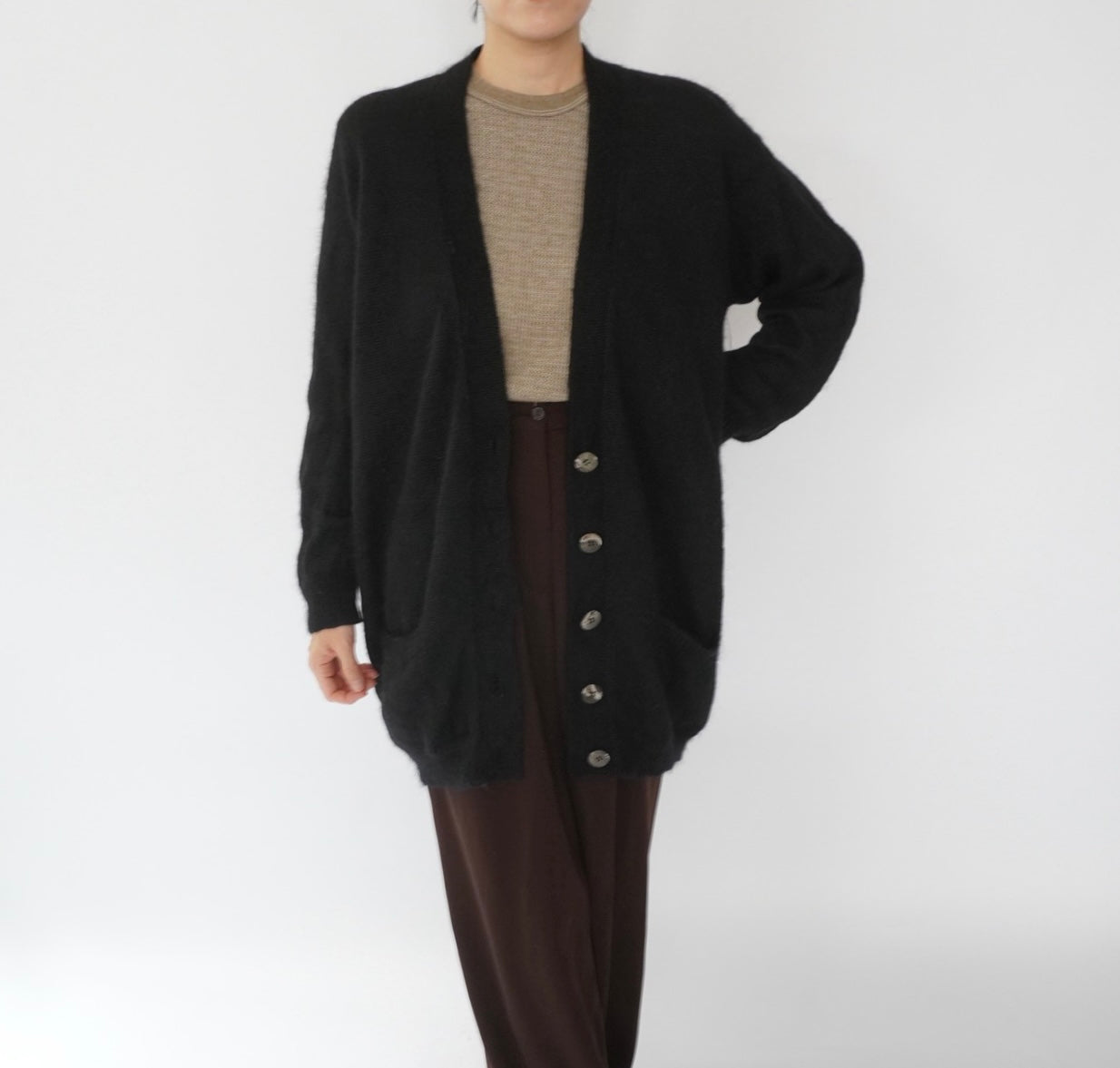 90s EURO Mohair Long Cardigan