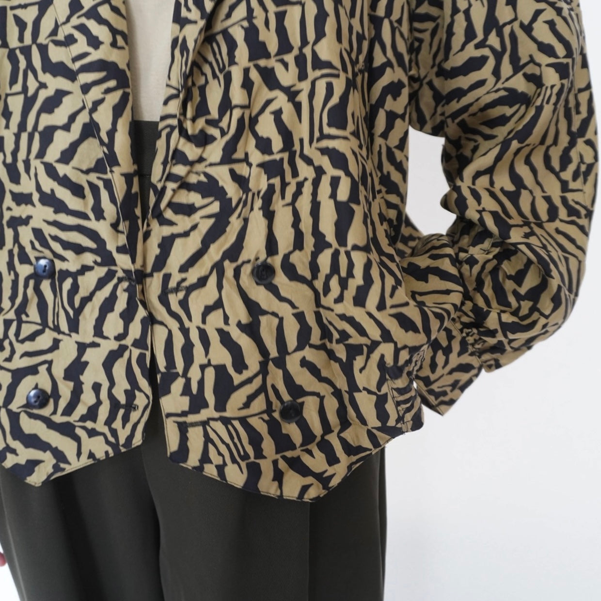 90s Silk Pattern Shirt, Jacket