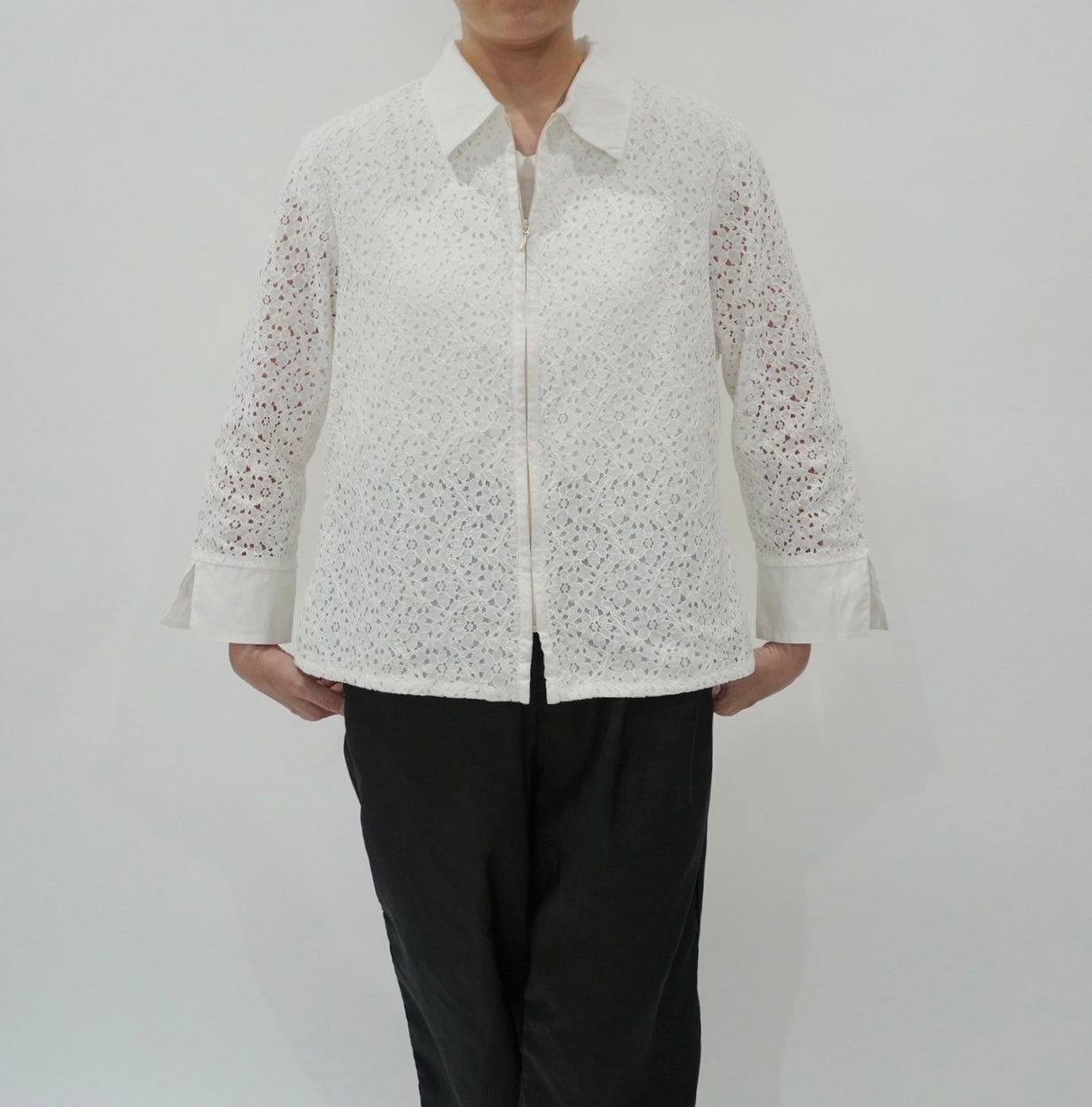 90s Cut Lace Shirt,Jacket Made in USA