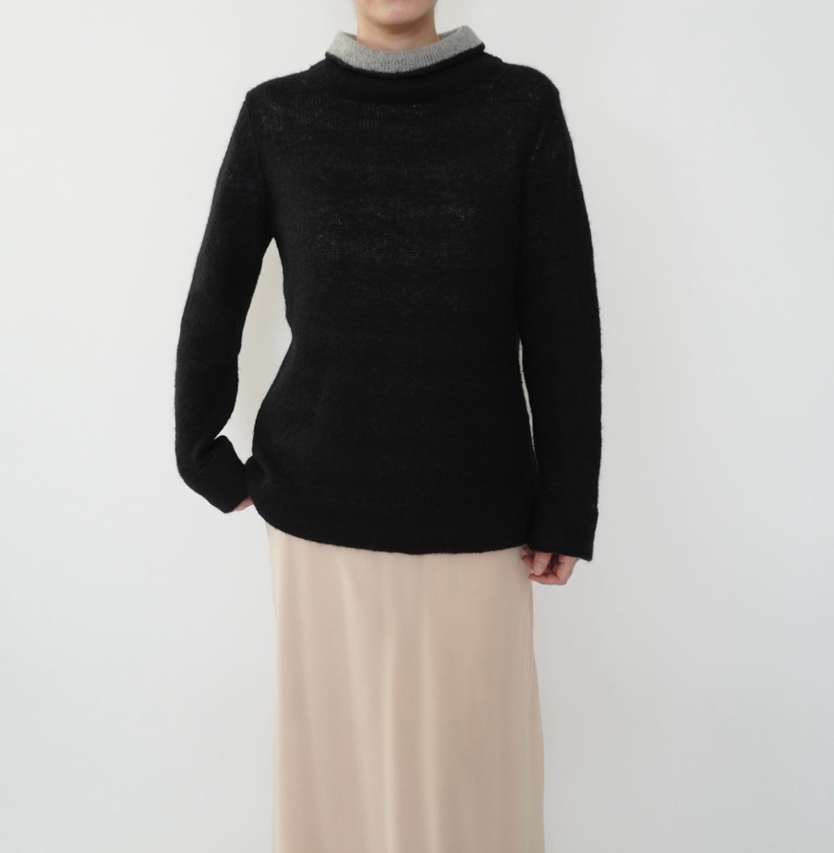 90s Black×Gray Knit