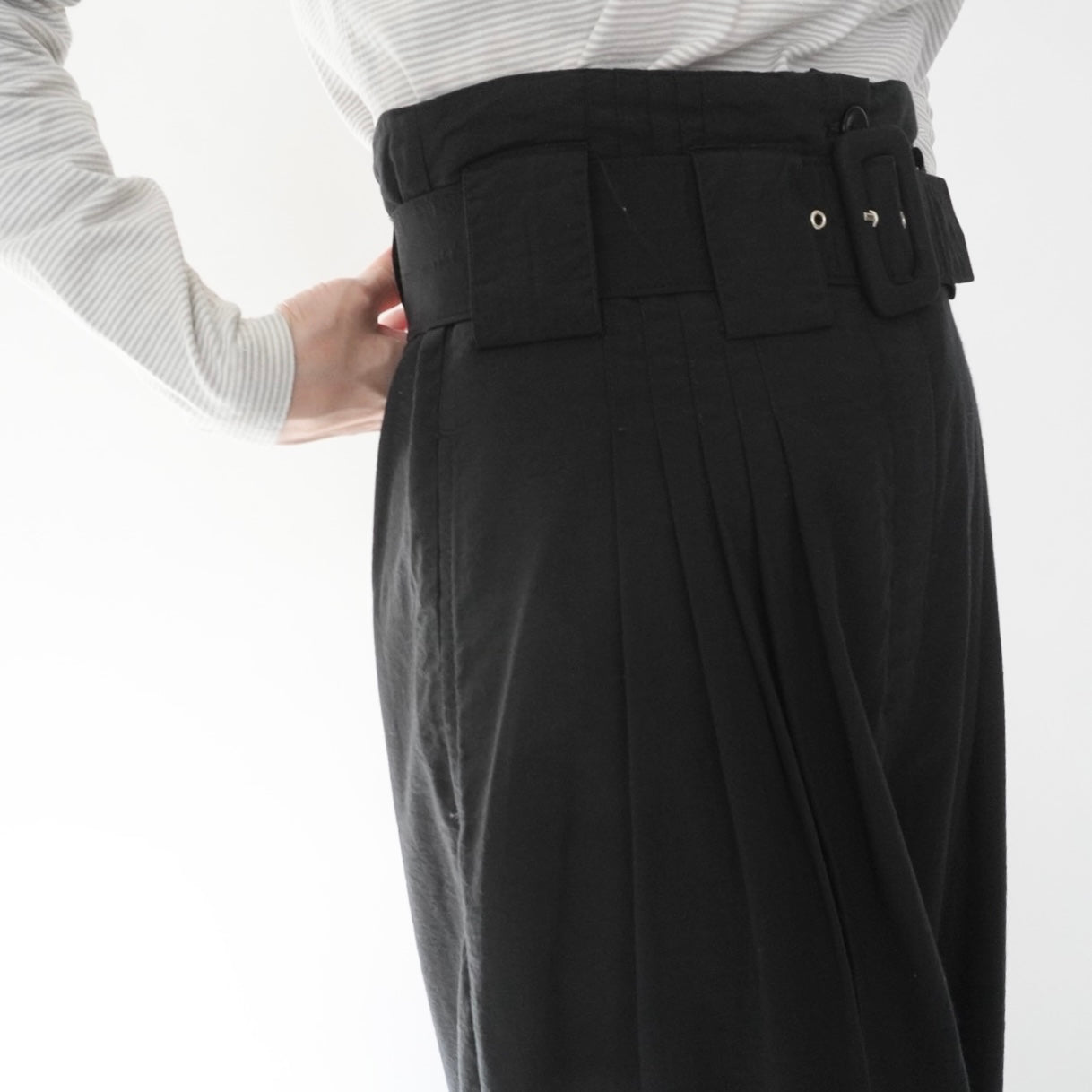 90s EURO Belted Wide Pants