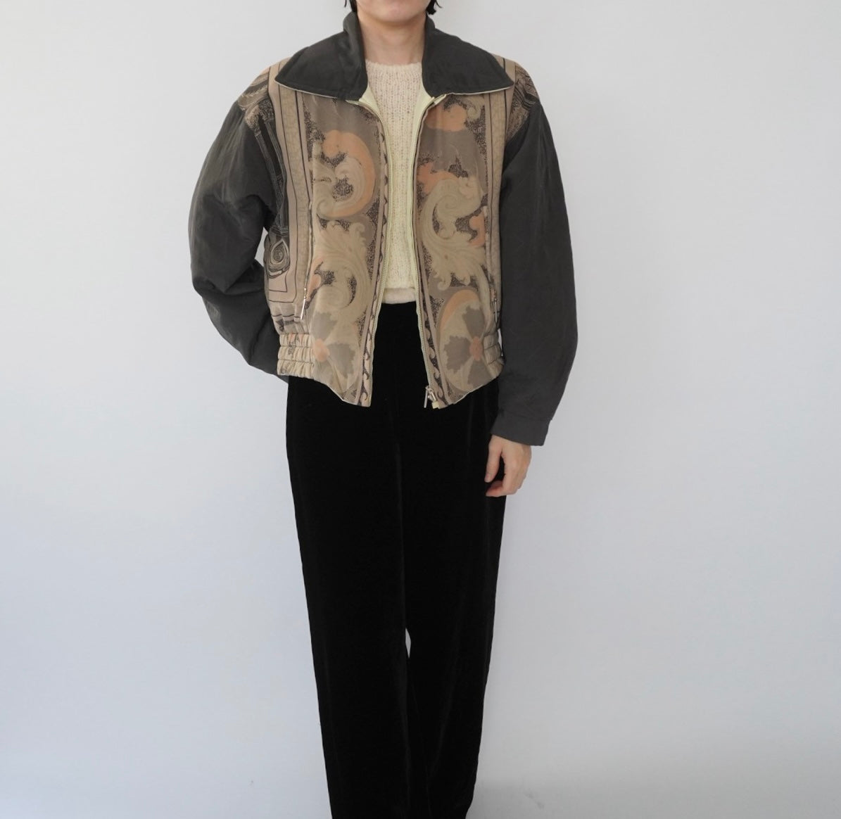 90s"Laurel" Silk Reversible Jacket Made in Germany