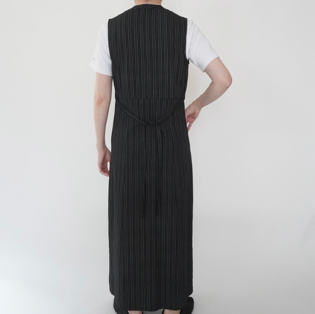 80s Striped Sleeveless Dress Made in USA