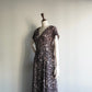 80s Printed Maxi Dress Made in USA