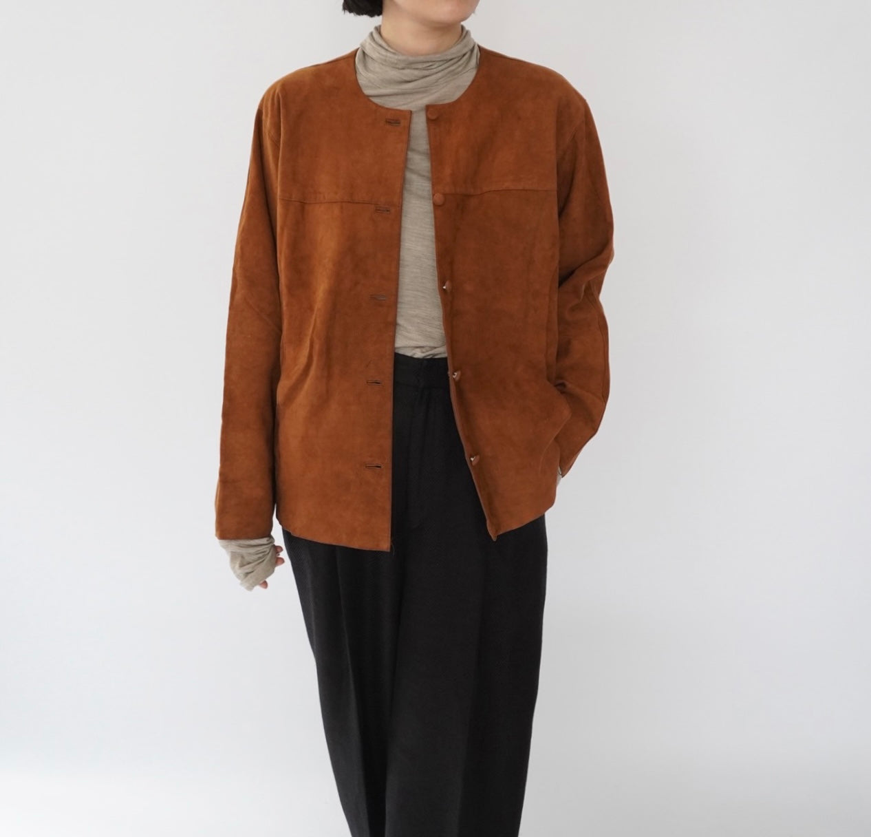 90s Suede Blouse, Jacket