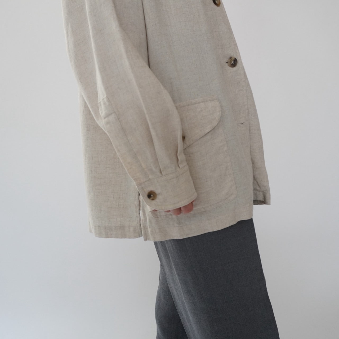 90s Linen Jacket Made in USA