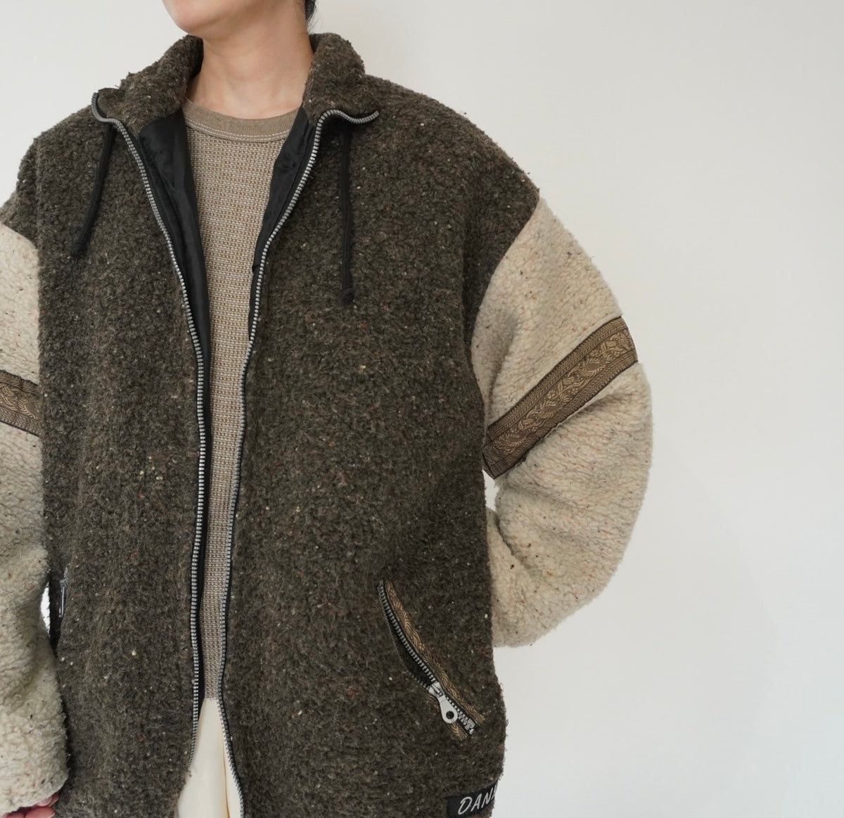 90s Design Fleece Jacket Made in Italy