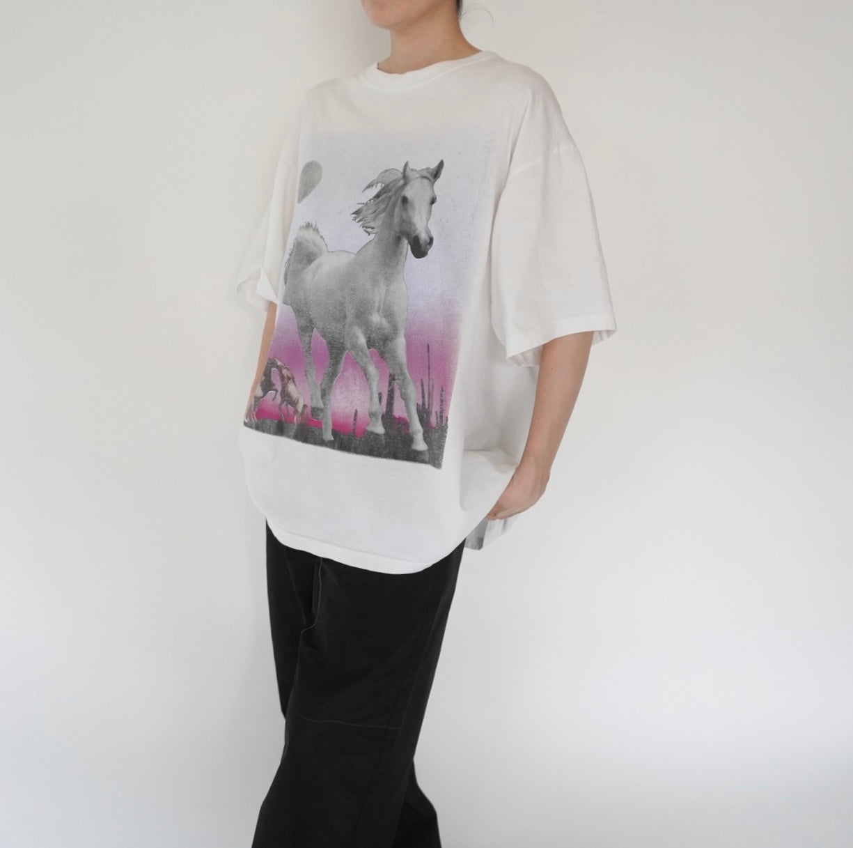 90s EURO Horse Printed T-shirt
