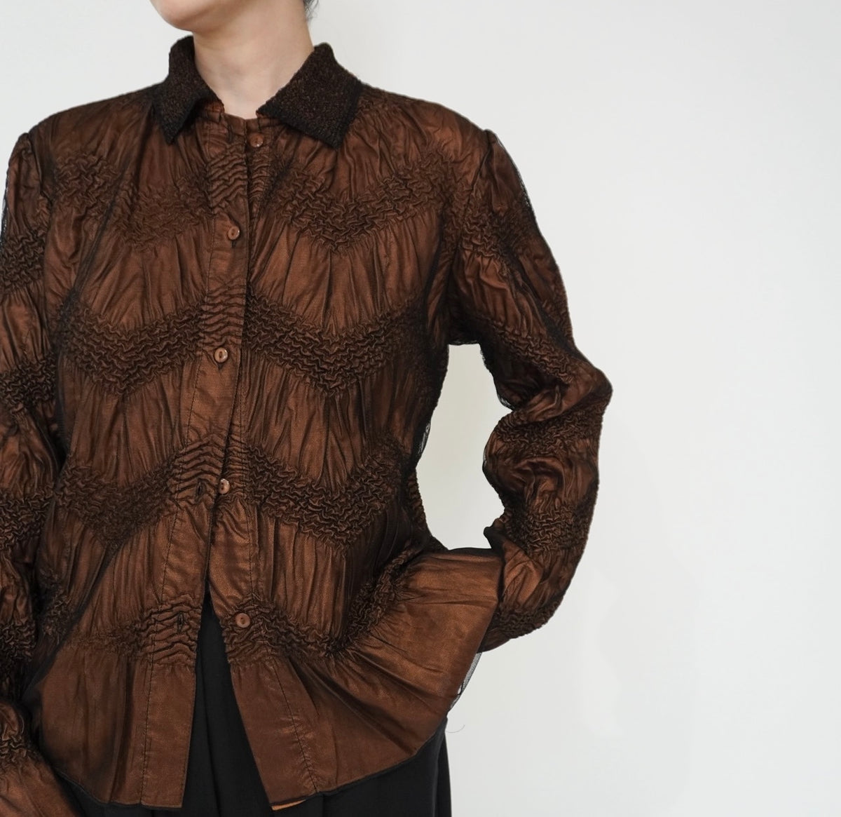 90s Pleat Design Shirt