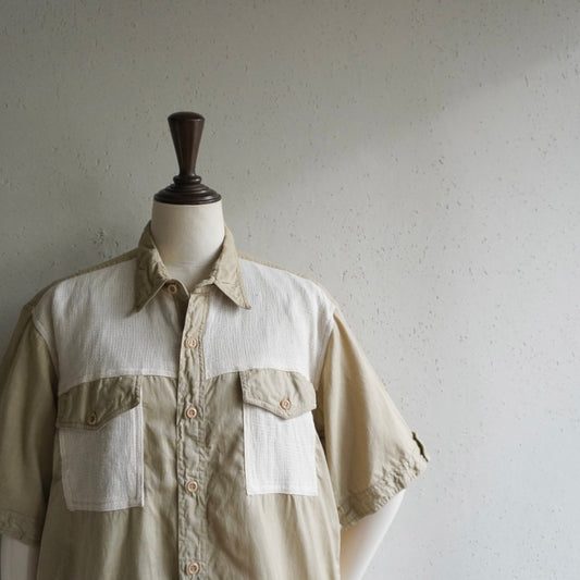 90s Cotton×Mesh Shirt