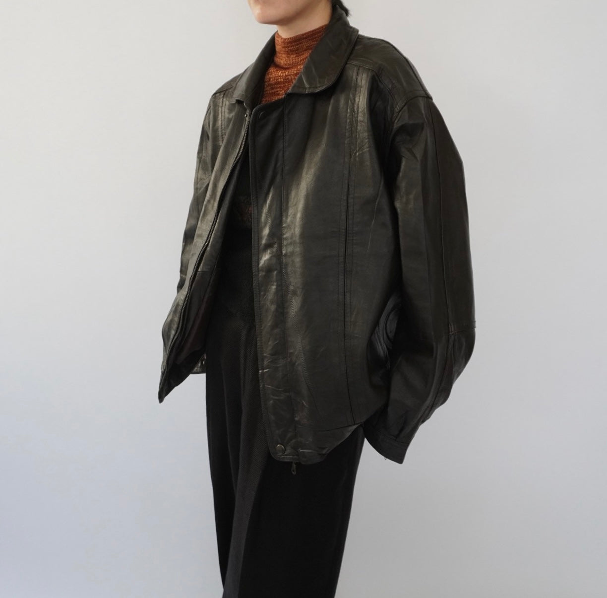 90s Leather Jacket Made in France