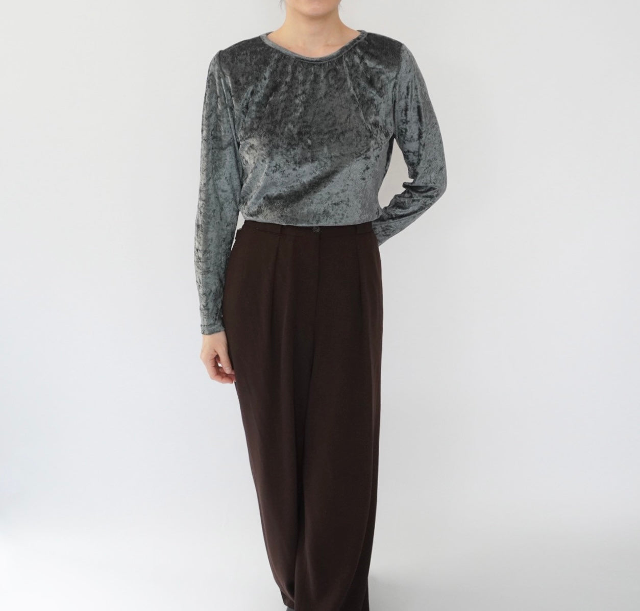 90s Velour Top Made in Italy