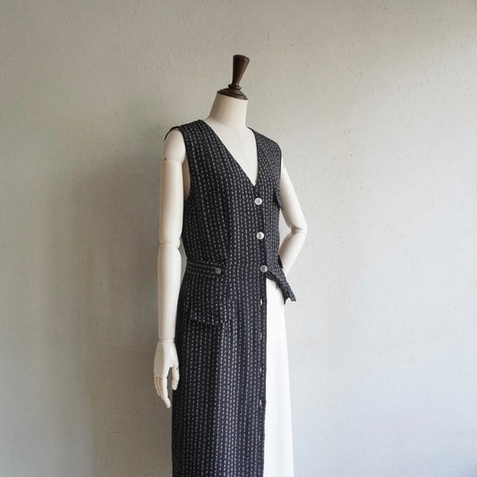 90s Sleeveless Printed Dress Made in Canada