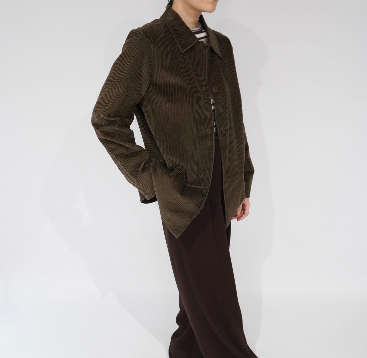 90s "harve benard" Corduroy Shirt Jacket