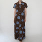 90s Printed Maxi Dress Made in USA
