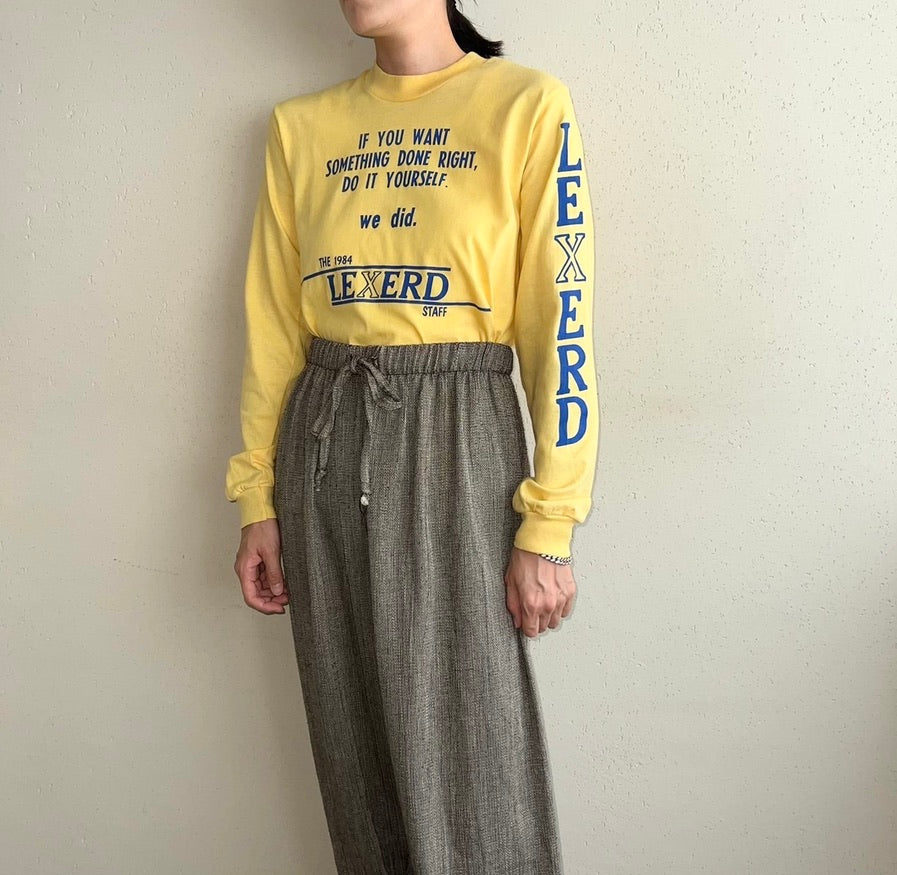 80s Printed Long Sleeves T-shirt Made in USA