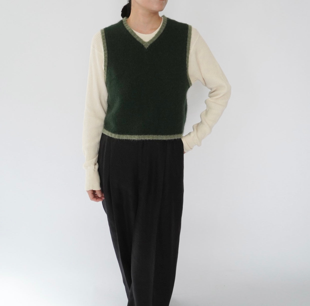 Green Knit Vest Made in Australia