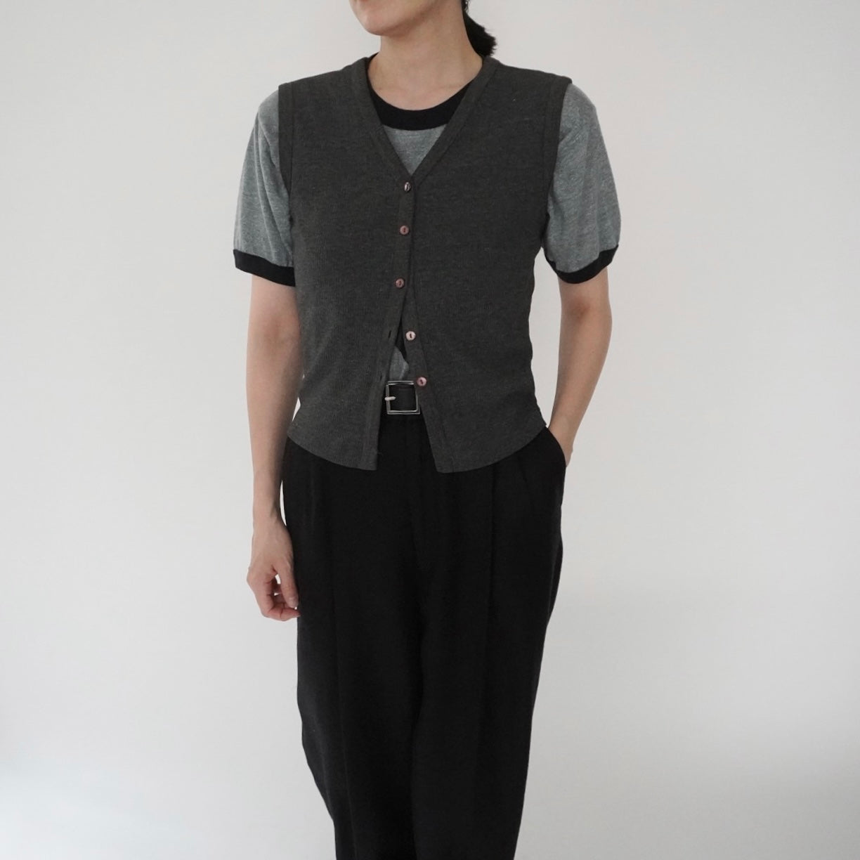 90s C.Gray Ribbed Top