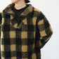 90s EURO Plaid Fleece Top