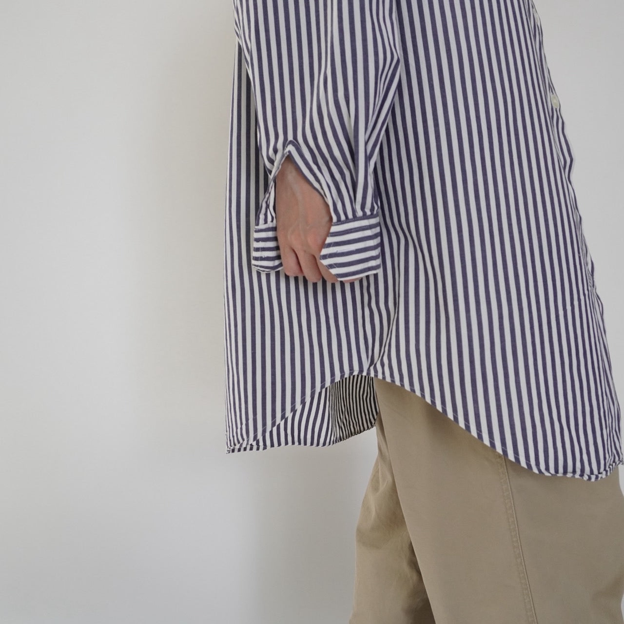 90s "GAP" Striped Long Cotton Shirt