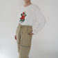 90s Printed Long T-shirt Made in USA