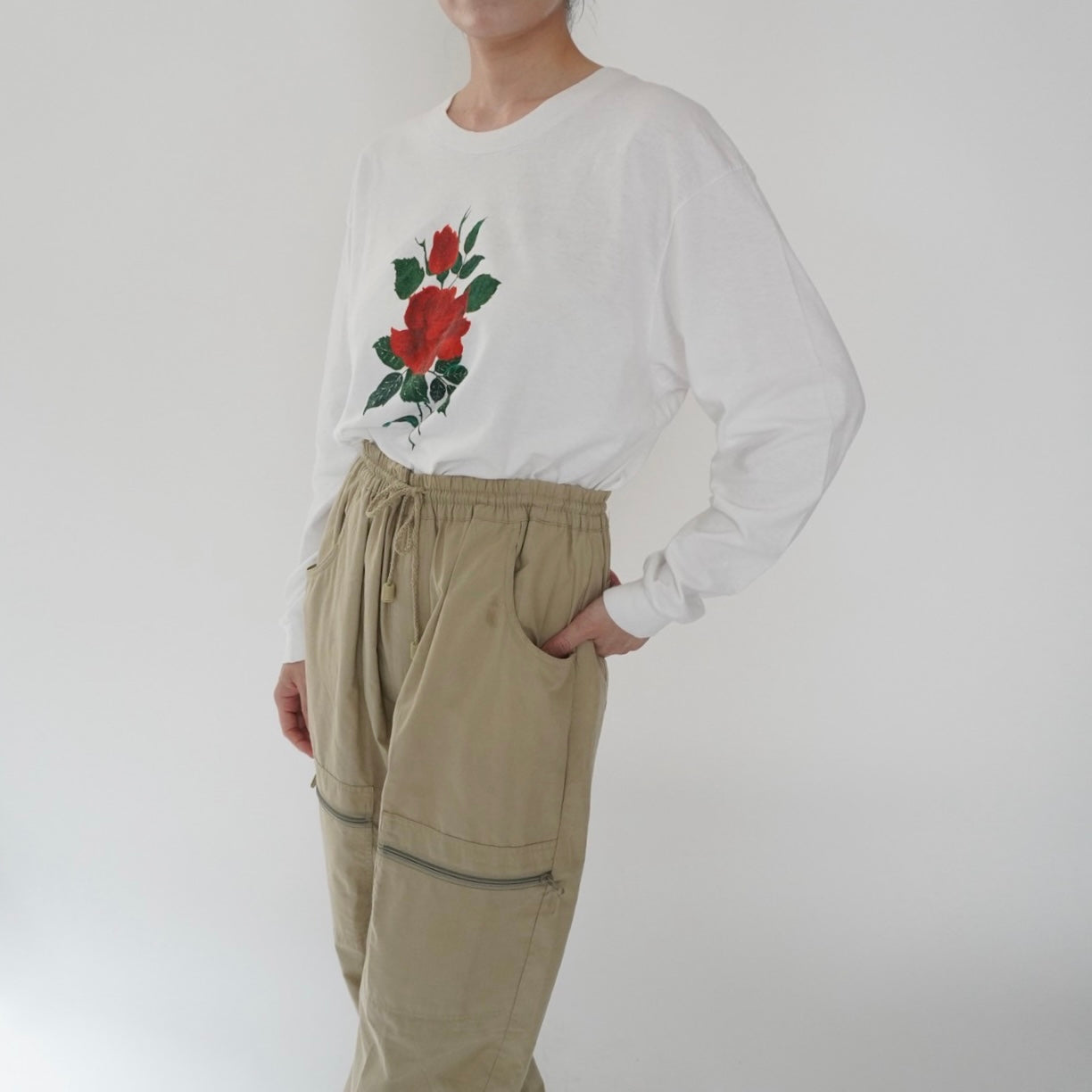 90s Printed Long T-shirt Made in USA