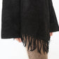80s Black Fringe Top