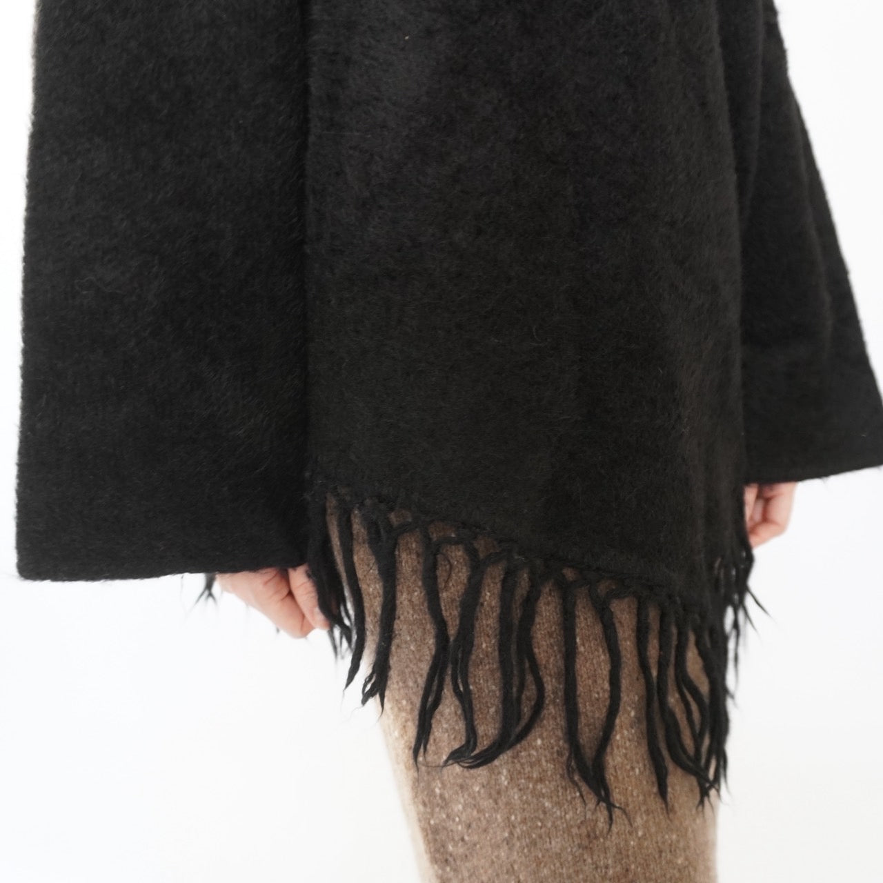 80s Black Fringe Top